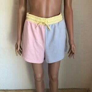 Puma Multicolored Bermuda Terry Shorts Women’s Size M NWT Drawstring Elastic